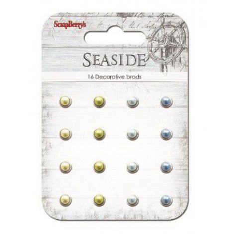 Ćwieki dekoracyjne ScrapBerry's 16szt Seaside Shades of Blue and Yellow